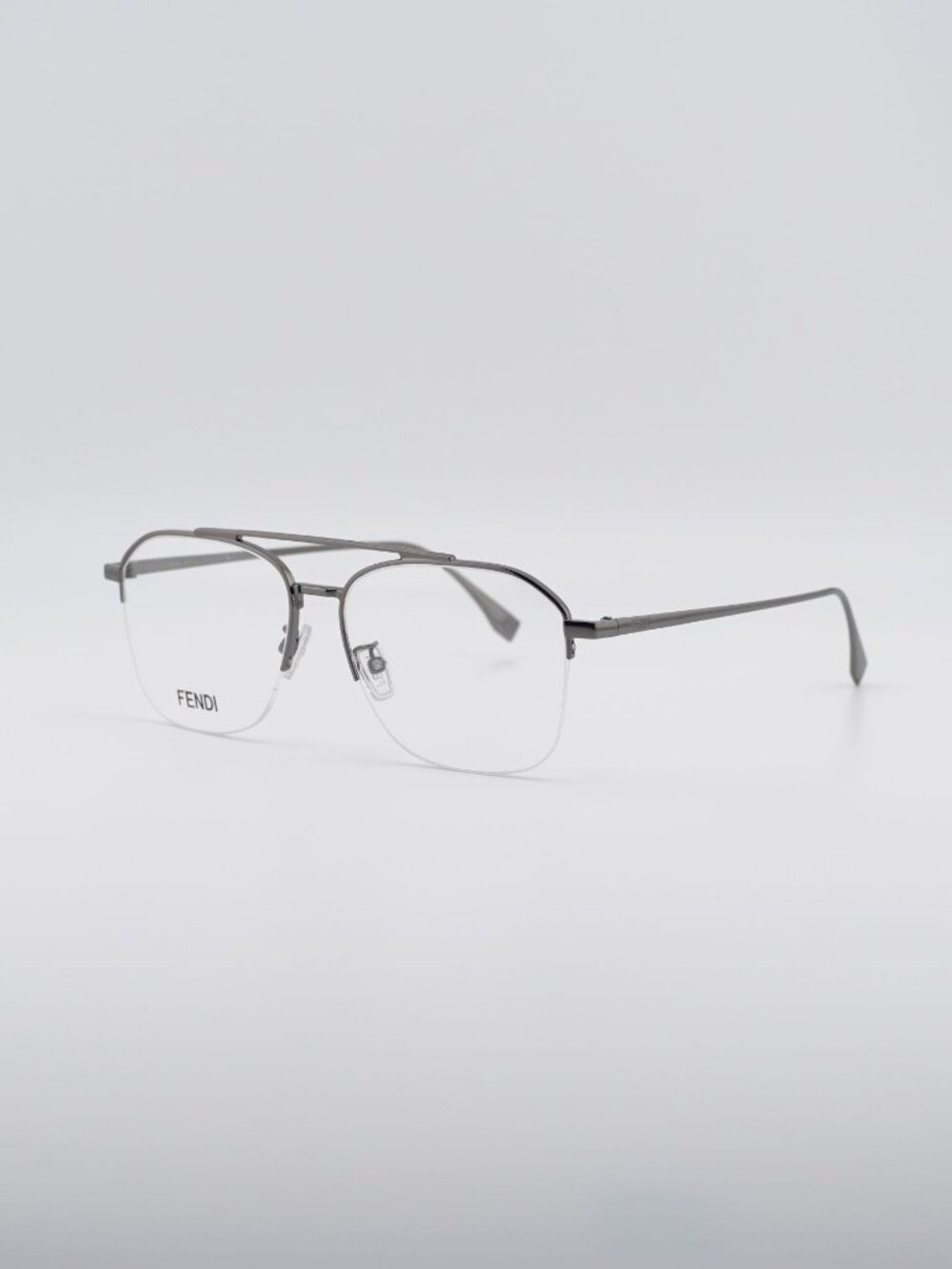 Fendi FE50033U 012 Eyeglasses Dark Ruthenium 54mm Aviator Frame